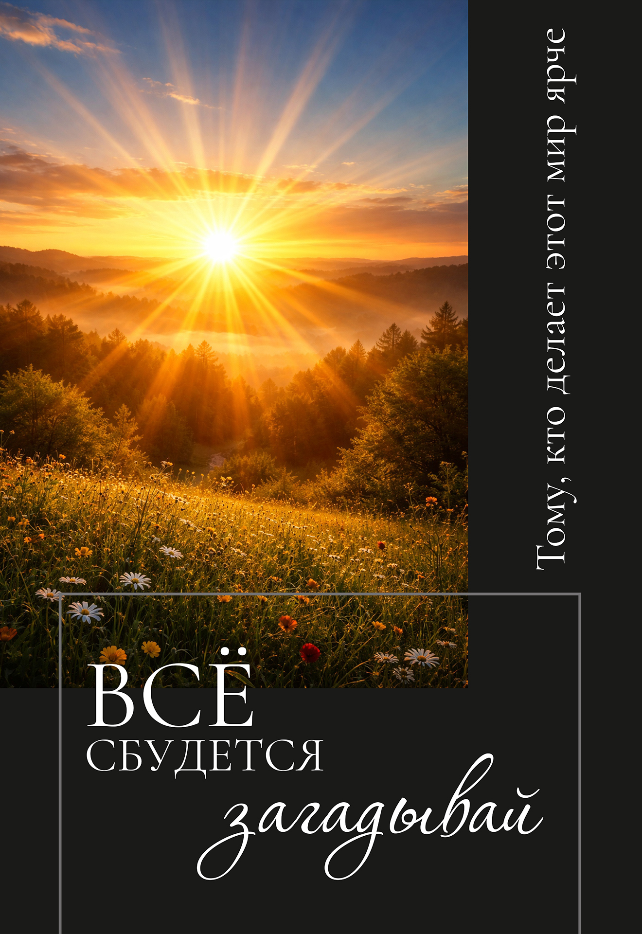 Открытка: Всё сбудется, загадывай